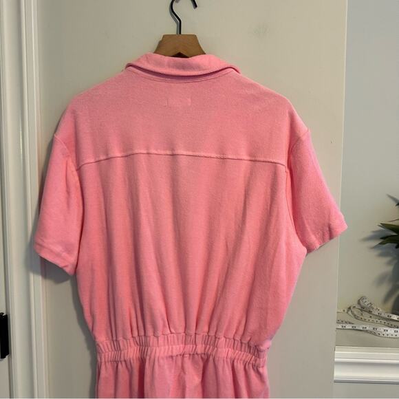 Good American Pink Terry Cloth Romper Large - Picture 5 of 12